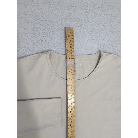 NEW! BYLT LUX Long Sleeve Shirt Mens 2XL Drop-Cut Curved Hem Stretch Crewneck - Picture 4 of 9